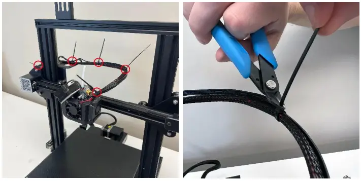 MICRO SWISS M3201 NG Direct Drive Extruder for Ender 3 Printers - Cable management