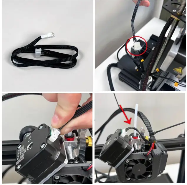 MICRO SWISS M3201 NG Direct Drive Extruder for Ender 3 Printers - extruder cable