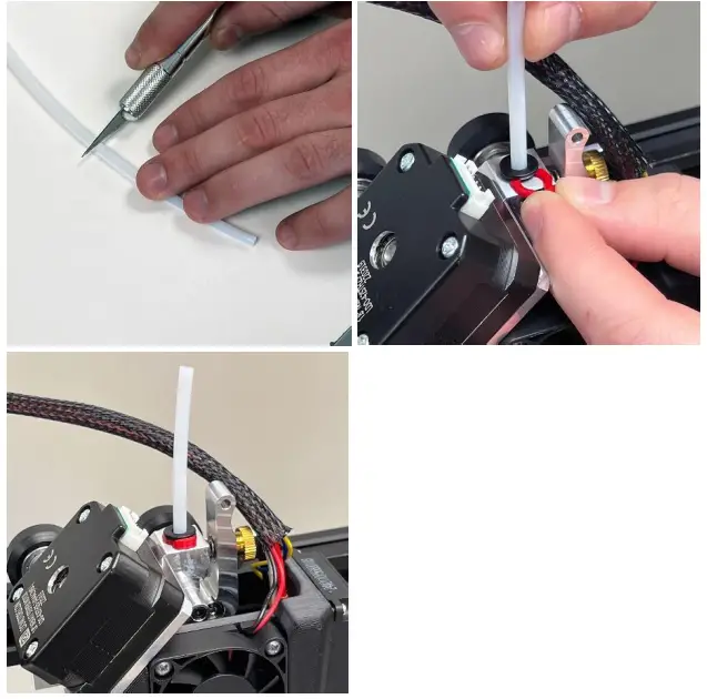 MICRO SWISS M3201 NG Direct Drive Extruder for Ender 3 Printers - guide tube