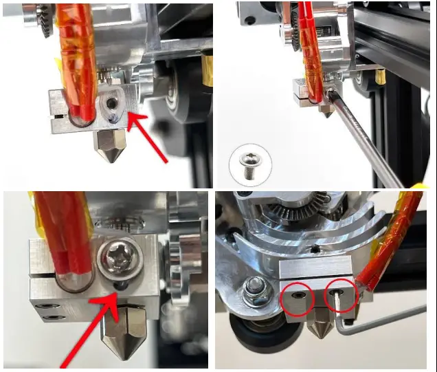 MICRO SWISS M3201 NG Direct Drive Extruder for Ender 3 Printers - heater cartridge