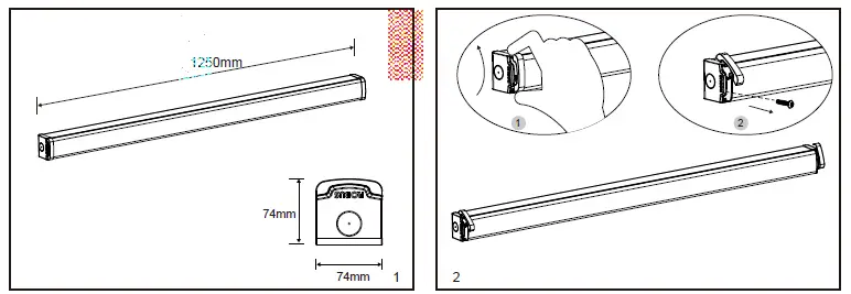 ROBUS RDKX12CCT3E-01 Duke2 4 Wattages Selectable LED Batten-2