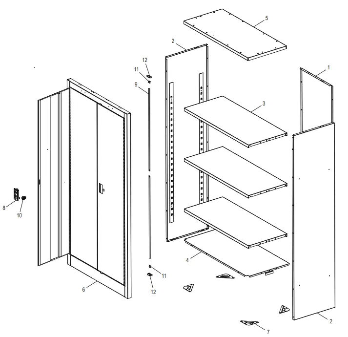 ULINE H-6317 Slim Storage Cabinet - 1