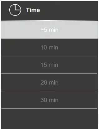 Other functions shown on the display