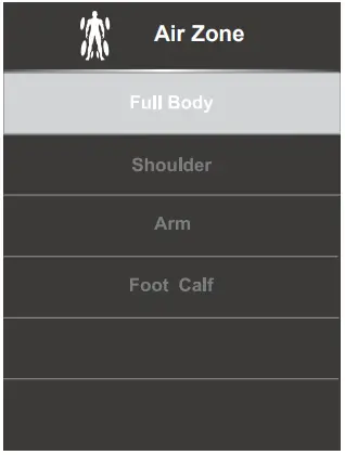 Other functions shown on the display