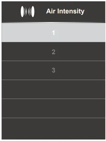 Other functions shown on the display