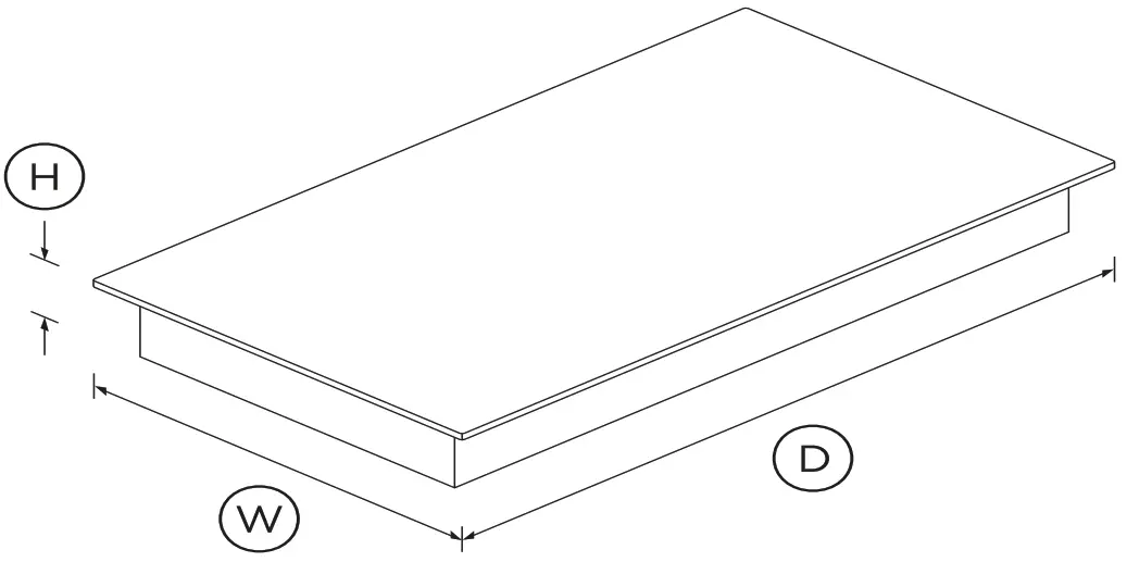 FISHER and PAYKEL CI302CTB1 30cm 2 Zones Induction Cooktop - DIMENSIONS