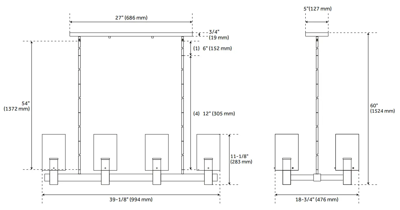 Signature Hardware 949638 Andreo 8-Light Pendant - Fig 1