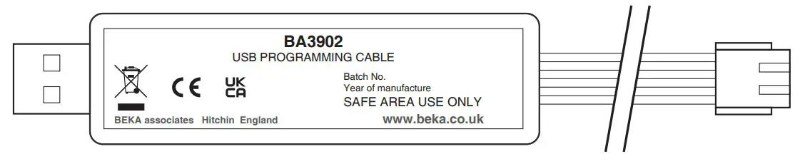 BEKA BA3902 Pageant USB Programming Cable - fig 1