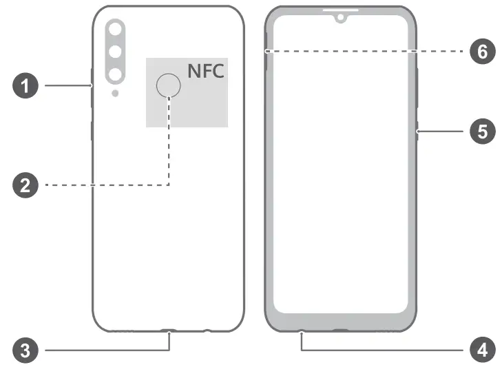 HUAWEI MED-LX9 MED-LX9N Smartphone - figure 1