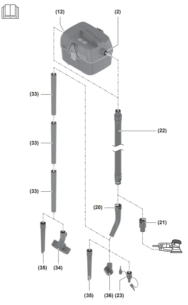 BOSCH AdvancedVac 18V 8 Li Ion Power Vacuum Cleaner - fig1