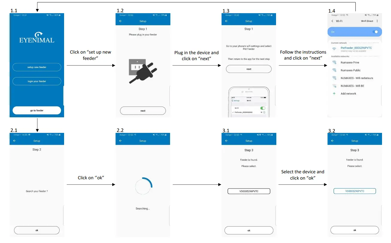Set up a device for the 1st use (1/2)