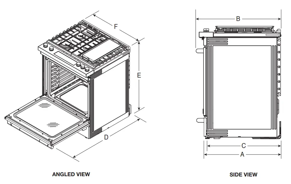 JENNAIR JGS1450ML 30 Inch Slide-In Gas Range- fig 1