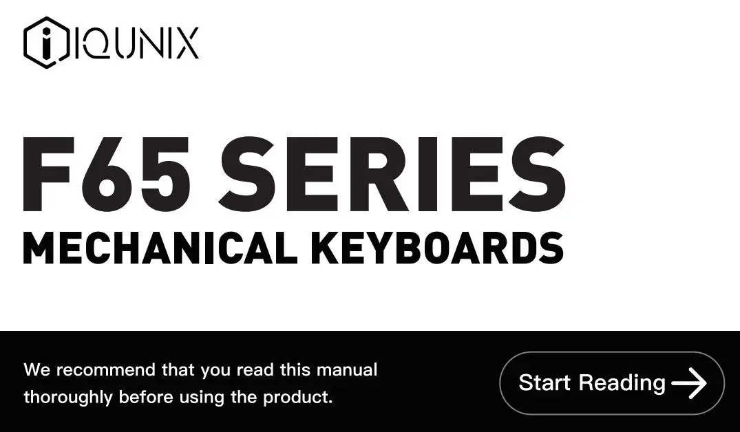 IQUNIX F65 Series Mechanical Keyboard User Guide