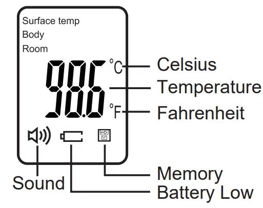 homewell ESSENTIALS V37752 No-Touch Infrared Thermometer - BATTARY