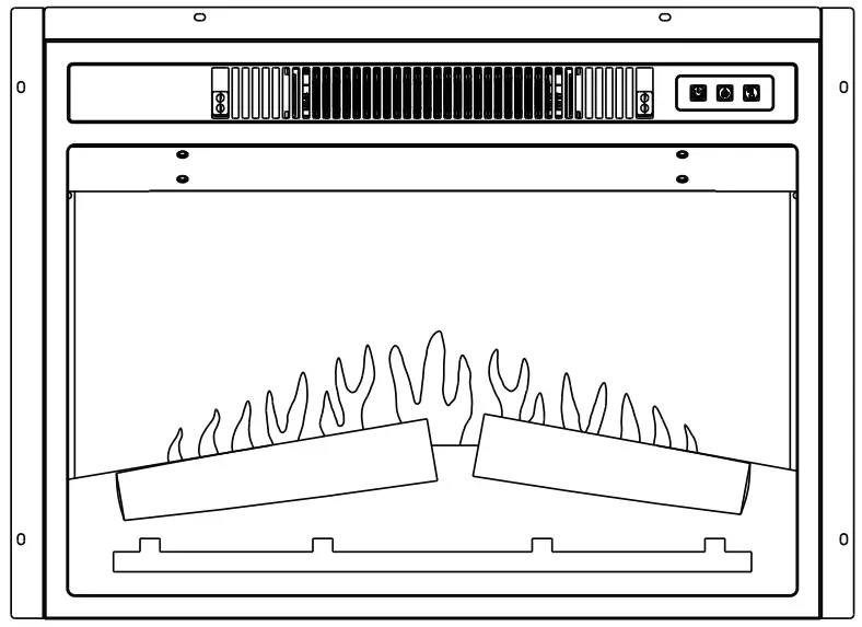 TURBRO Fireside FS23 Realistic Flames Electric Fireplace -
