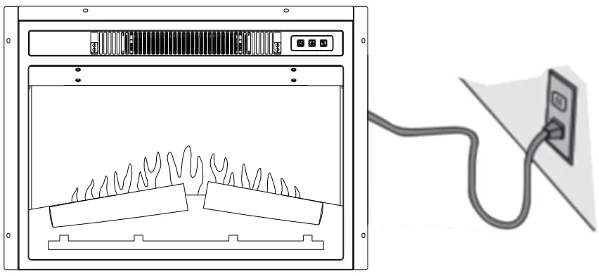 TURBRO Fireside FS23 Realistic Flames Electric Fireplace - fig 3