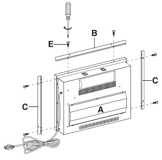 TURBRO Fireside FS23 Realistic Flames Electric Fireplace - fig 7
