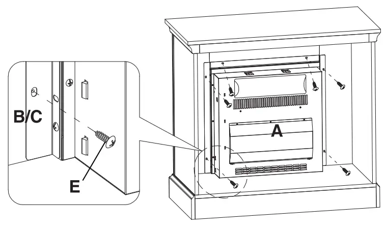 TURBRO Fireside FS23 Realistic Flames Electric Fireplace - fig 8