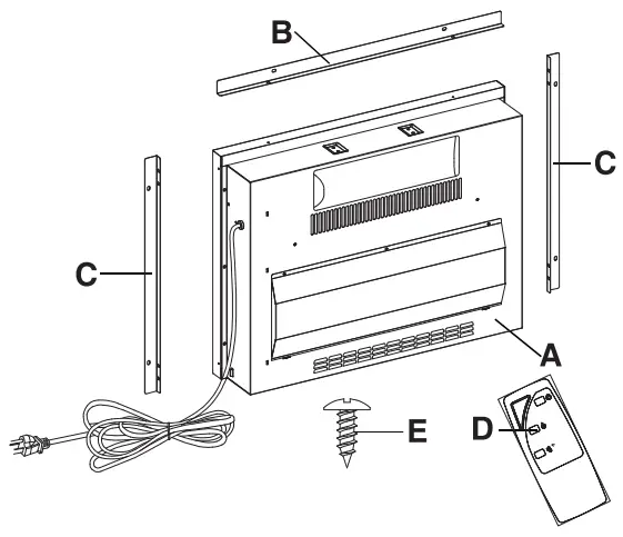 TURBRO Fireside FS23 Realistic Flames Electric Fireplace - icon 5