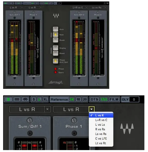 WAVES Dorrough Meter Collection Stereo Meter Plugin - Surround Edition Controls 1