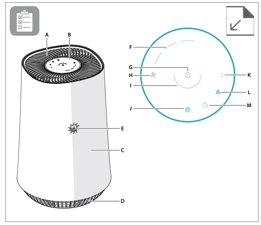 AEG AX31-201GY AX3 Air Purifier DESCRIPTION