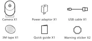 Laxihub B0925CVNRG Smart Indoor Wi-Fi-Packing list