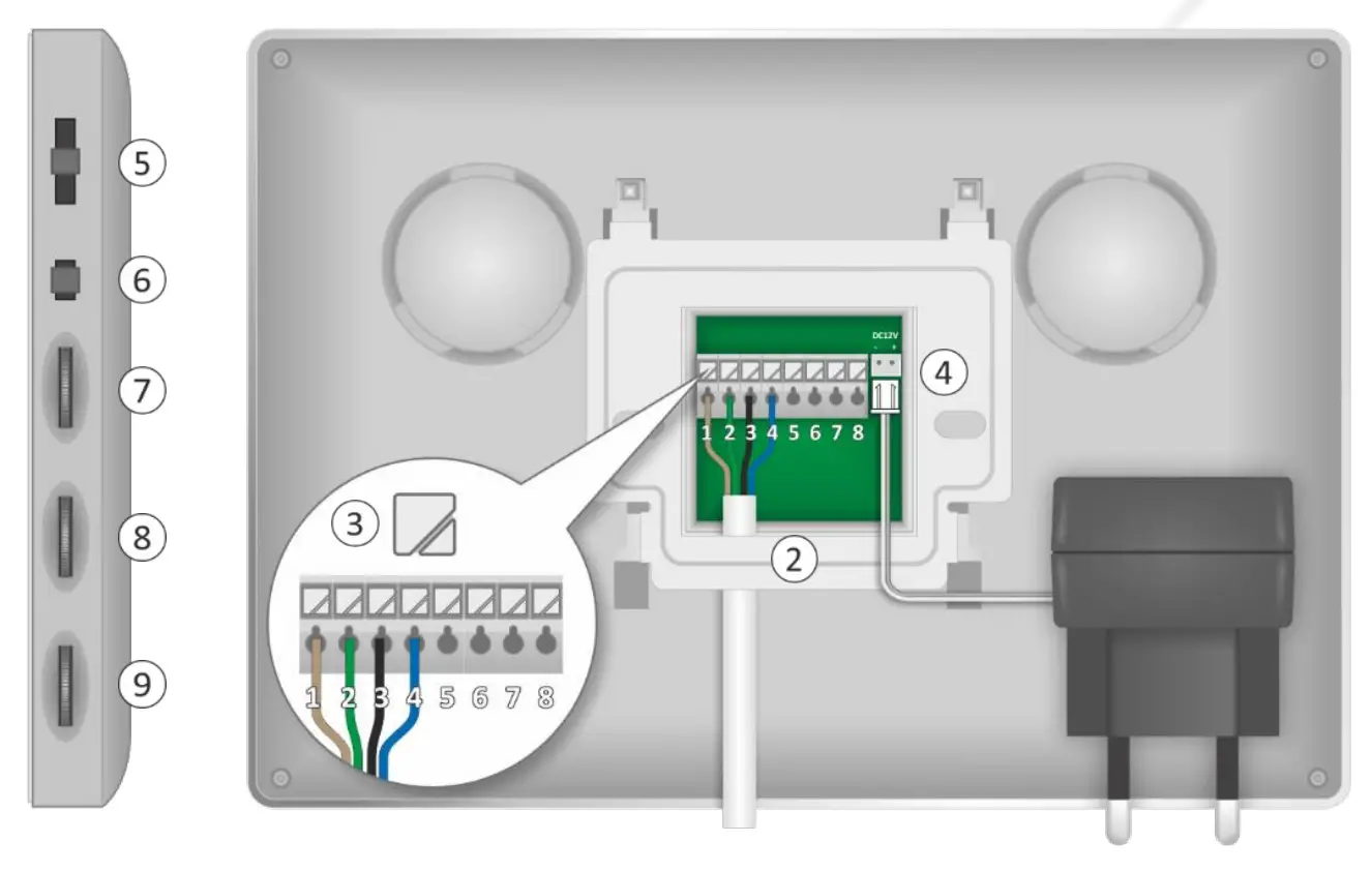 ELRO DV477W2 Video Door Intercom with 7inch 18cm Monitor - Mounting the monitor 2