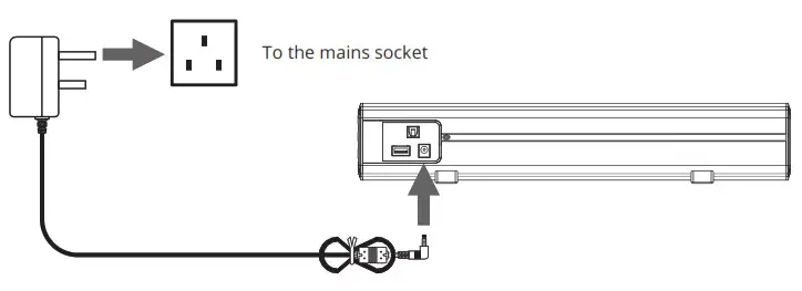 MAJORITY BOW-BAR-BLK BOWFELL Compact-Mains Supply