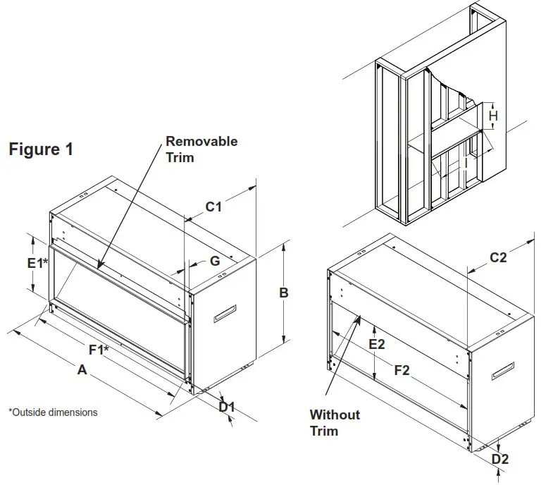 DIMPLEX VF5452L Opti-V Electric Fireplace- Figure 1