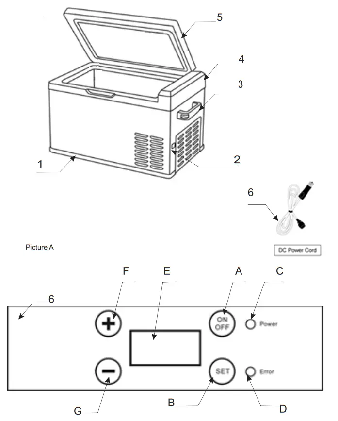 ADLER AD 8081 Portable Car Refrigerator -dc Power