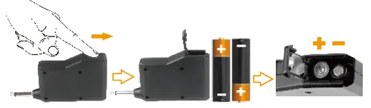 Insert 2 AAA batteries