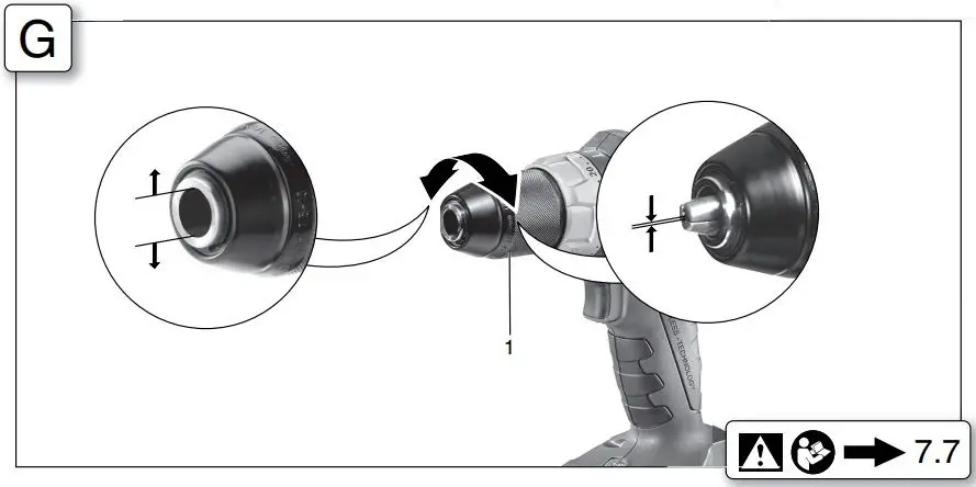 metabo BS 18 LT BL Cordless Drill Instructions - Keyless chuck