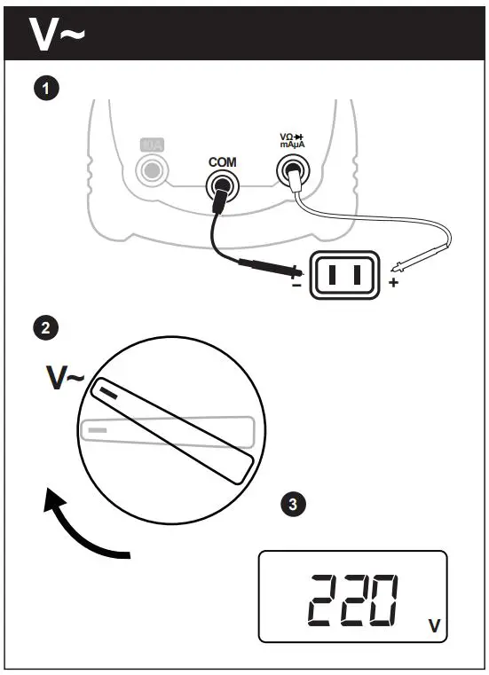 MASTECH MS8233D Digital Multimeter with NCV User Guide - Voltage