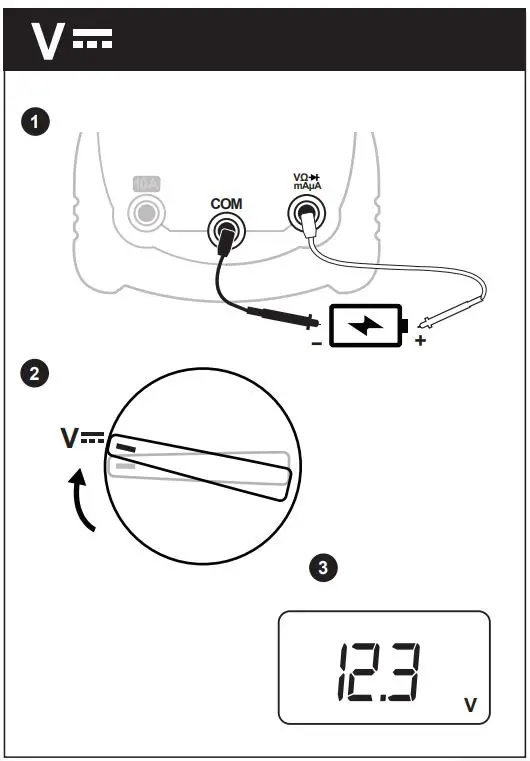 MASTECH MS8233D Digital Multimeter with NCV User Guide - Voltage