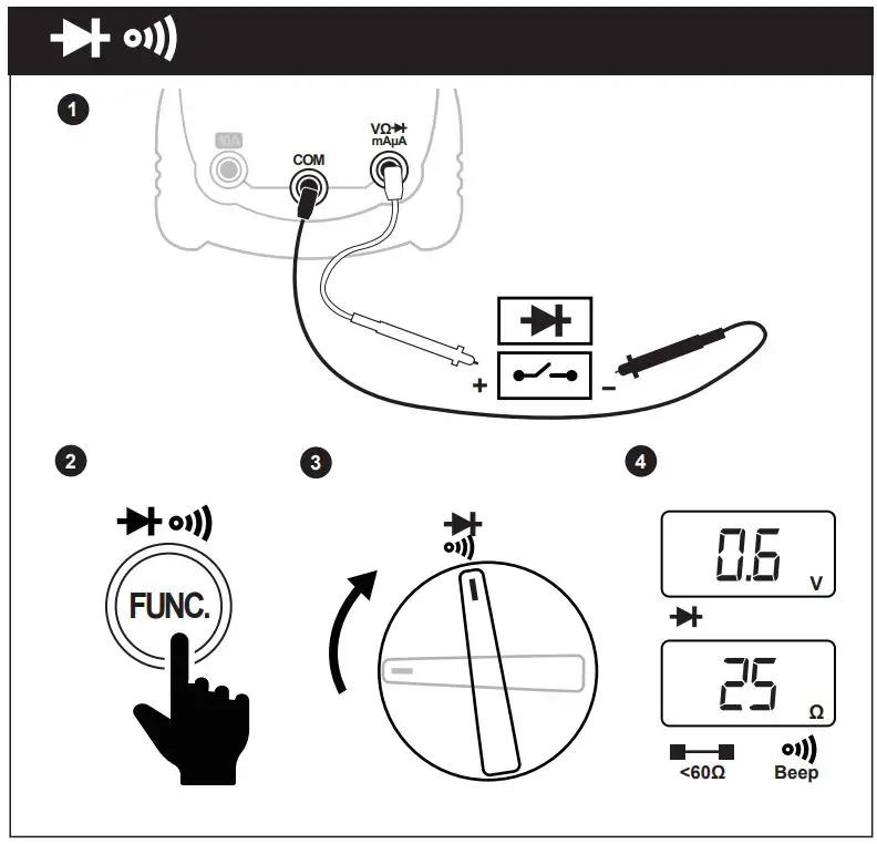 MASTECH MS8233D Digital Multimeter with NCV User Guide - Voltage