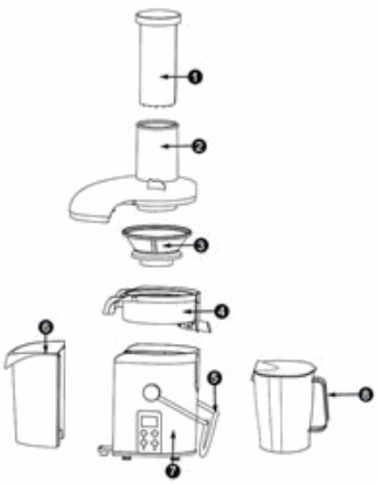CHAMPION CHRS310 Raw Juice Centrifuge XL Digital - Parts