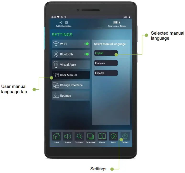FORUMTEC Wirele X Smart Wireless Apex Locator - Language