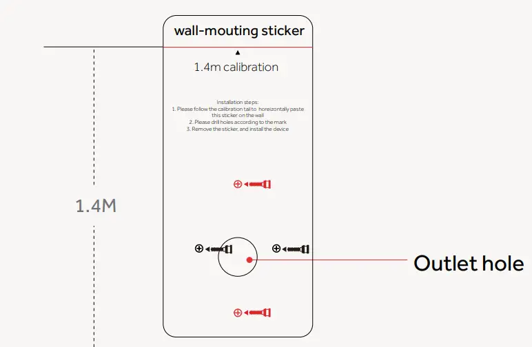 Uface M385C2VTEMP 8H Temp - mouting sticker