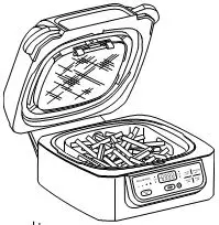 NINJA Health Grill & Air Fryer - Open the lid and place ingredients