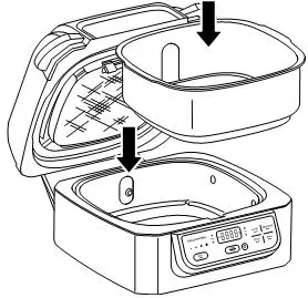 NINJA Health Grill & Air Fryer - Place cooking pot in the unit 2