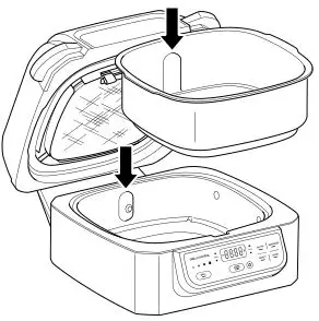 NINJA Health Grill & Air Fryer - Place cooking pot in the unit 3