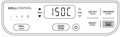 NINJA Health Grill & Air Fryer - Press the BAKE button