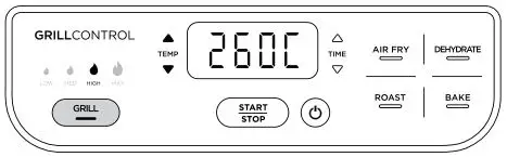 NINJA Health Grill & Air Fryer - Press the GRILL button