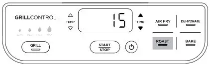 NINJA Health Grill & Air Fryer - Use the up and down TIME arrows to set the cook time