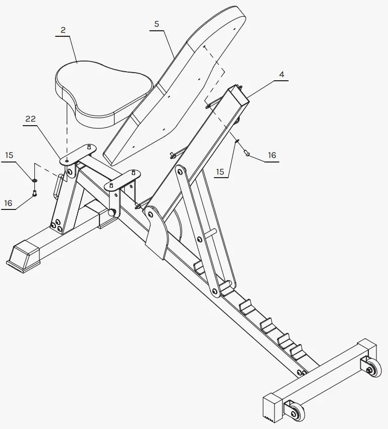 CORTEX BN 6 FID Bench Chin Up Dip Attachment - fig2