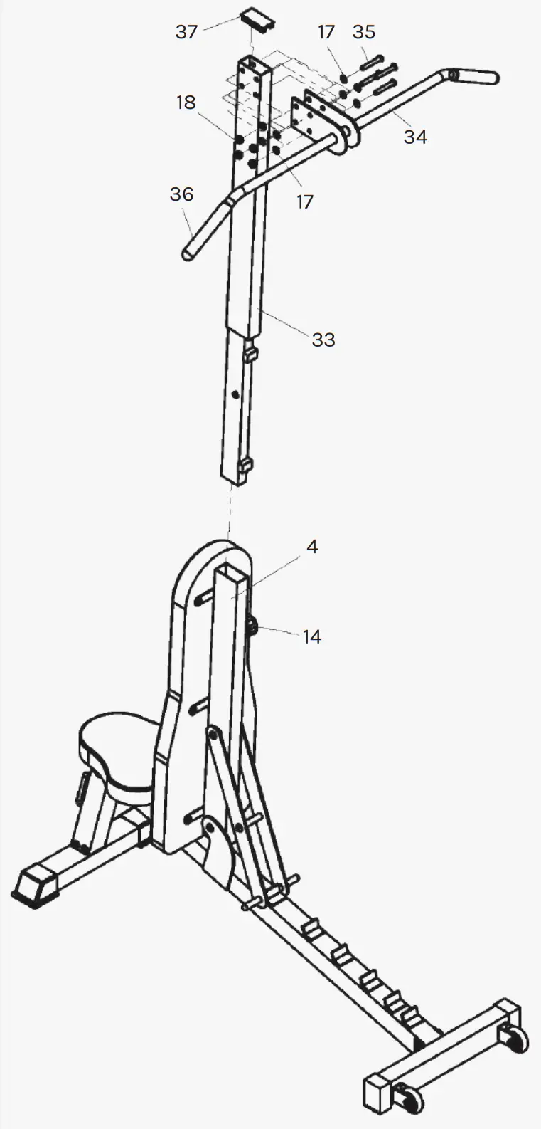 CORTEX BN 6 FID Bench Chin Up Dip Attachment - fig4