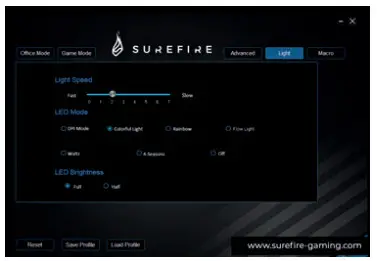 SUREFIRE V 48816 Condor Claw Gaming Mouse - Light