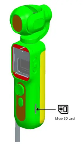 UBTECH UP3001 Ulyte 3 Axis Intelligent Hand Held Gimabla Camera - Install the Micro SD card
