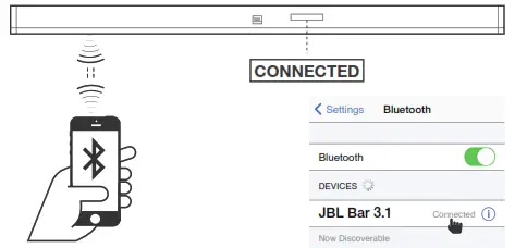 “JBL Bar 3.1” to connect