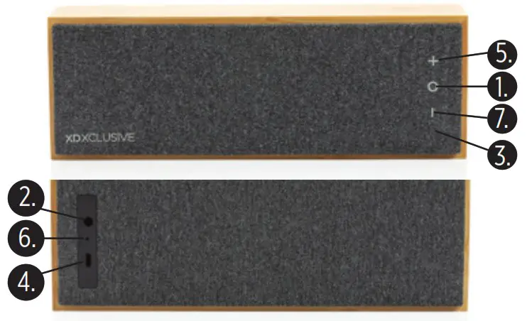 XD Xclusive Wynn 10W Wireless Bamboo Speaker - PRODUCT DESCRIPTIONS